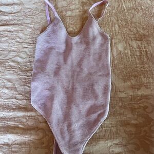 Free People Intimately Lavender / Pink Bodysuit Rare Find